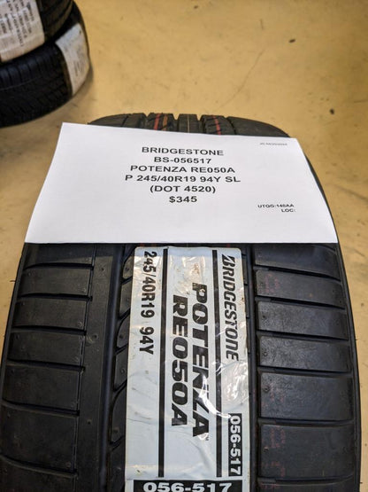 BRIDGESTONE POTENZA RE050A P 245 40 19 94Y SL TIRE 056517 CQ2