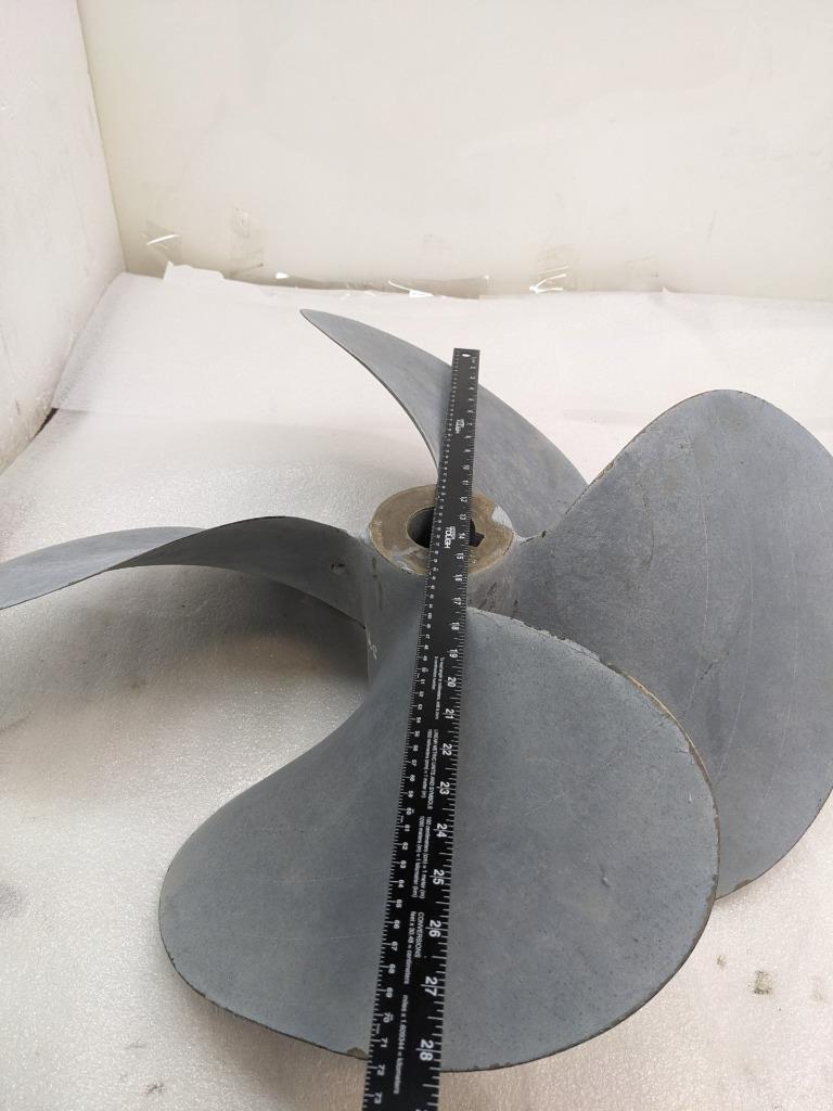 BRASS 28X28X8X16X11 SINGLE 4-WAY BOAT PROPELLER 6768 #2 NEW B2