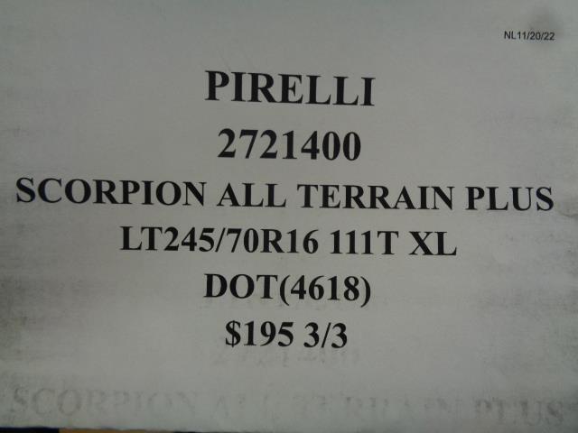 PIRELLI SCORPION ALL TERRAIN PLUS P 245 70 16 111T XL TIRE 2721400 CQ2
