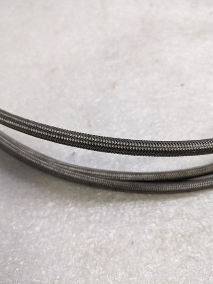 UNBRANDED BRAIDED SS BRAKE HOSE 13.83' OAL 1/8" ID 1/4" OD PTFE NEW R5TA