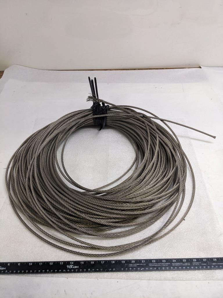 UNBRANDED 400 FT WIRE ROPE 1/4" DIAMETER STAINLESS STEEL GALVANIZED NEW R3