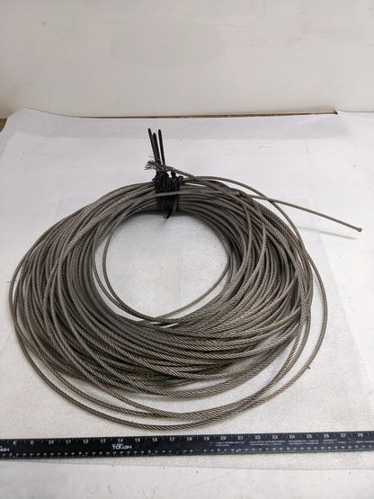 UNBRANDED 400 FT WIRE ROPE 1/4" DIAMETER STAINLESS STEEL GALVANIZED NEW R3