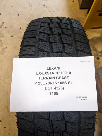 2 LEXANI TERRIAN BEAST P 255 70 15 108S SL TIRES LXSTAT1570010 CQ2