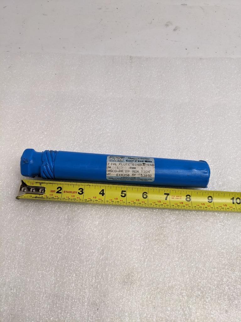 NIAGARA CUTTERS 53892 END MILL 1" DIA 6" CUT 5FL HSCO-PM FP REM TICN NEW R22T5