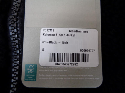 CANADA GOOSE MEN'S SIZE S BLACK KELOWNA KIND FLEECE JACKET 7017M1 SR