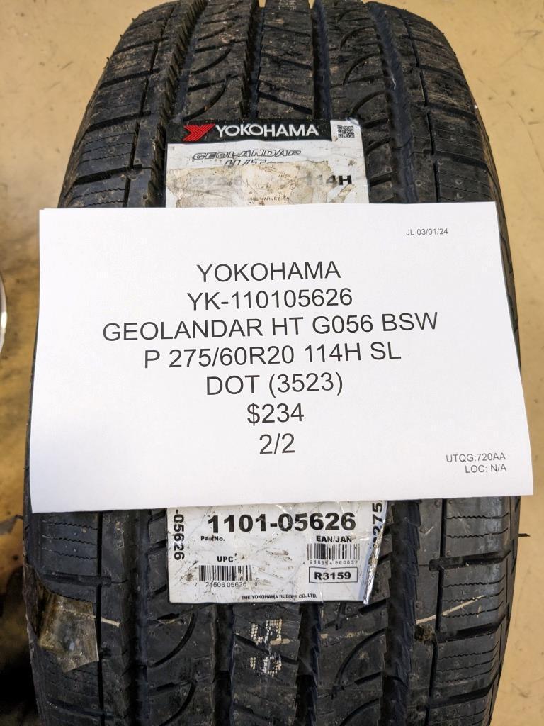 2 YOKOHAMA GEOLANDER HTG056 BSW P 275 60 20 114H SL TIRES 110105626 CQ1