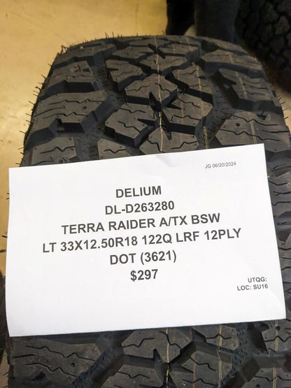 DELIUM TERRA HUNTER A/TX BSW  LT 33 12.50 18 122Q LRF12PLY TIRE D263280 CQ3