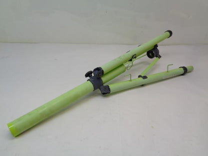 USED TELESCOPING TRIPOD 52" DIAMETER 21.5"L CENTER POST 2" DIA. GREEN R35