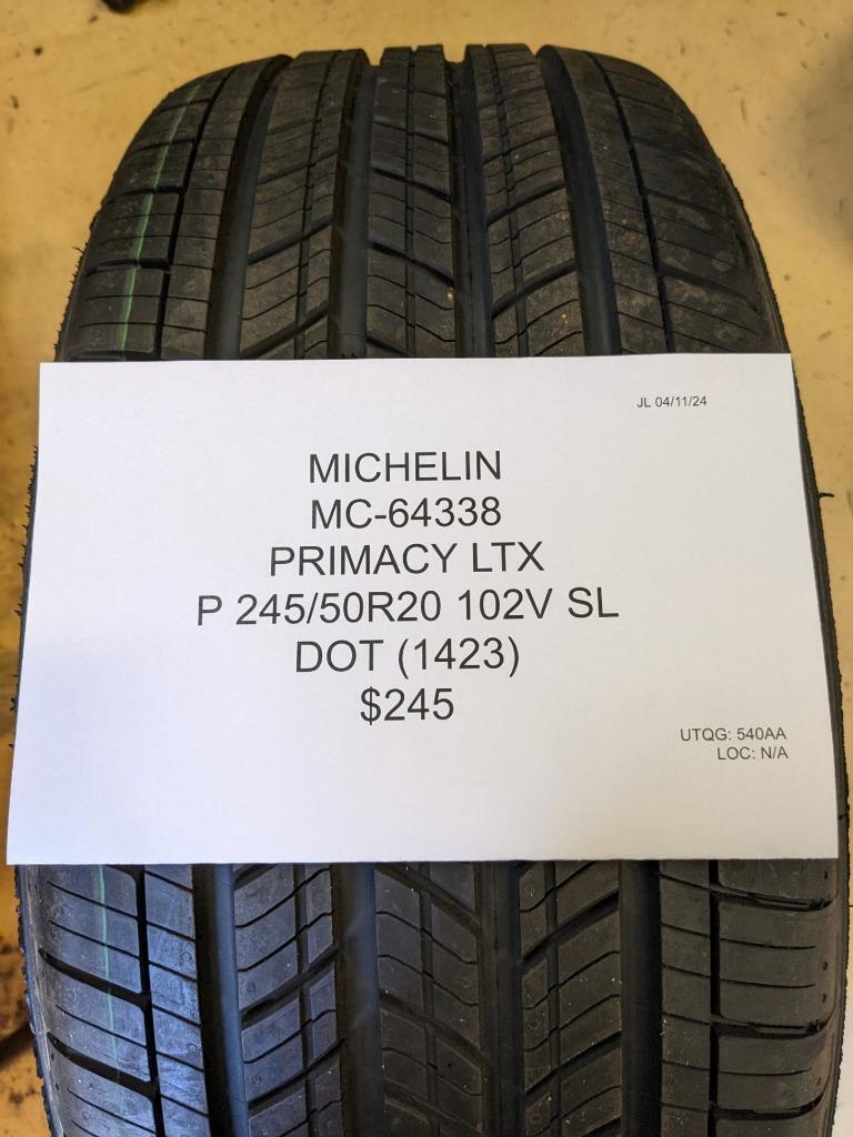 MICHELIN PRIMACY LTX P 245 50 20 102V SL TIRE 64338 CQ2