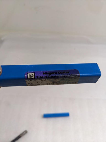 NIAGARA CUTTERS 09832 4-FLUTE1/2" DIA. 5" OAL HSS-CC-TIALN END MILL NEW R22T5