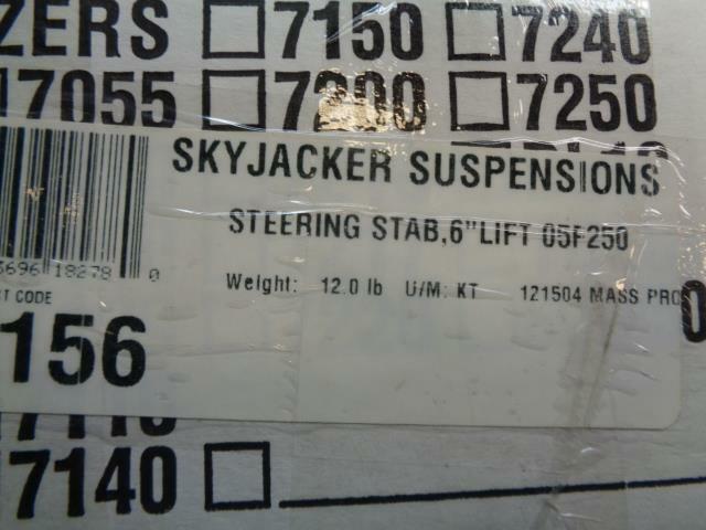NEW SKYJACKER LIFT KIT 6"SINGLE STEER STABLIZER 05-06 F350 SUPERDUTY 05-07 F250