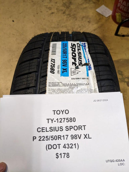 TOYO CELSIUS SPORT P 225 50 17 98V XL TIRE 127580 CQ3