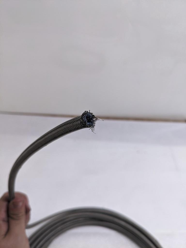 UNBRANDED BRAIDED METALLIC BRAKE HOSE 61' TEFLON LINED 5/16" OD 3/16" ID NEW R3