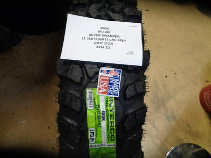 IROK SUPER SWAMPER LT 36 13.50 15 LRC 6PLY TIRE IR-I-801 CQ1