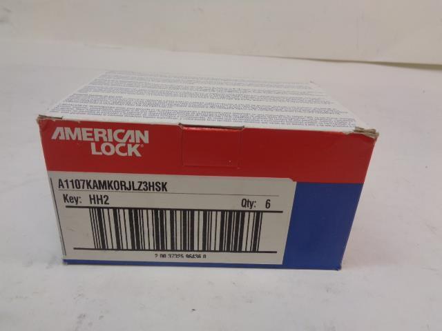 NEW MASTER LOCK AMERICAN LOCK ALUMINUM PADLOCK 6PCS HH2 KEY A1107KAMKORJ R27