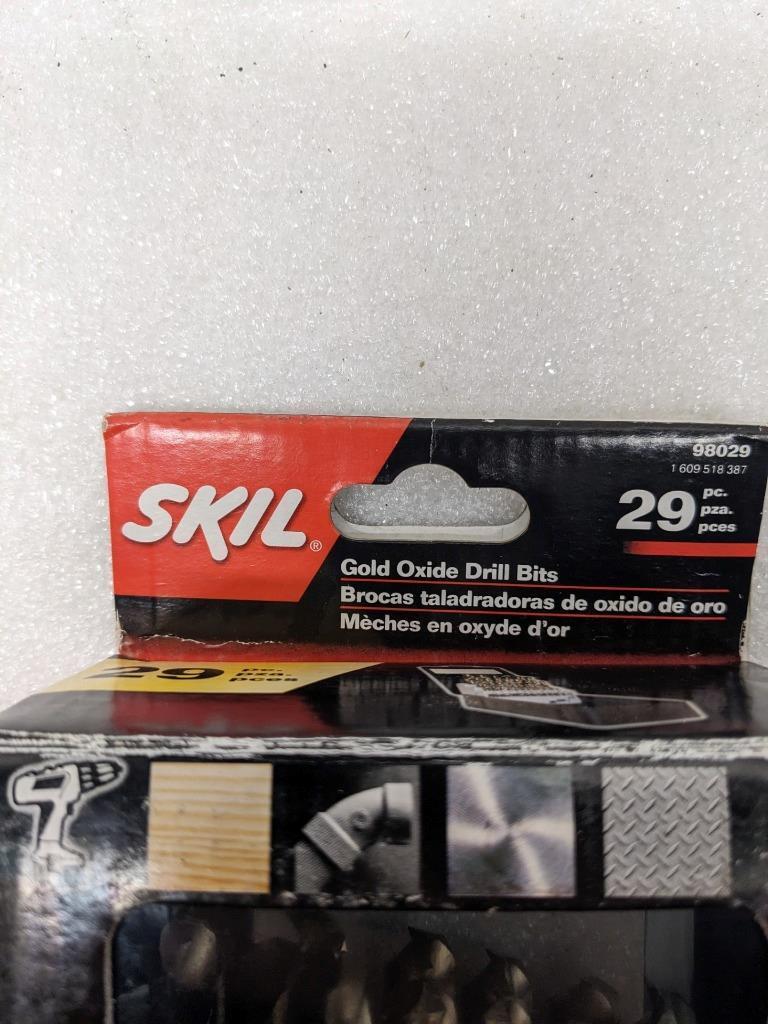 SKIL 98029 GOLD OXIDE DRILL BIT SET 29PC MAX 1500RPM NEW R22