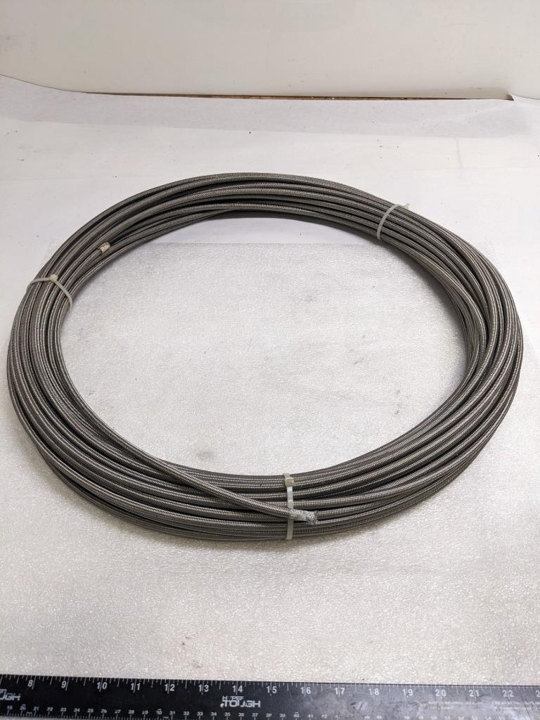 UNBRANDED BRAIDED METALLIC BRAKE HOSE 216' TEFLON LINED 3/16" ID 5/16" OD NEW R3