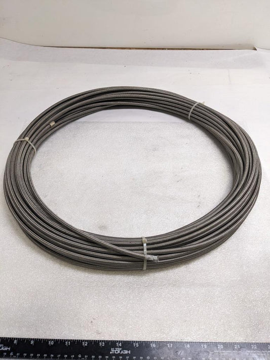 UNBRANDED BRAIDED METALLIC BRAKE HOSE 216' TEFLON LINED 3/16" ID 5/16" OD NEW R3