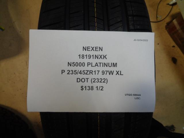 2 NEXEN N5000 PLATINUM P 235 45 17 97W XL 18191NXK TIRE BQ1