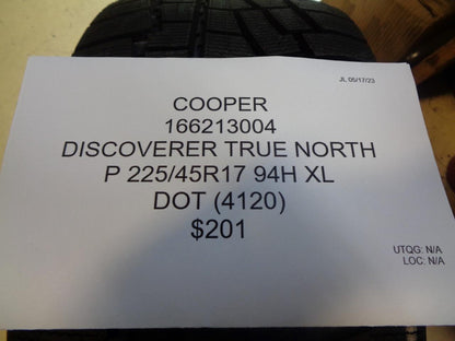 COOPER DISCOVERER TRUE NORTH P 225 45  17 94H XL  WINTER TIRE 90000002751 BQ3