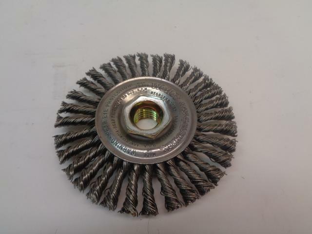 WEILER 4 IN. STRINGER BEAD WIRE WHEEL .020 STAINLESS STEEL 5/8 IN -11 A.H 13138