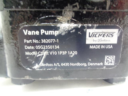 VICKERS DANFOSS HYDRAULIC VANE PUMP P/N 382077-1 V10 1P3P 1A20 R32