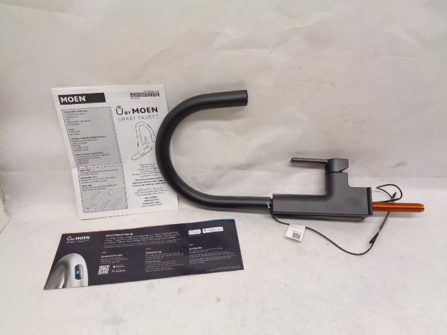NEW MOEN STō MATTE BLACK VOICE-ACTIVATED KITCHEN FAUCET S72308EVBL R27