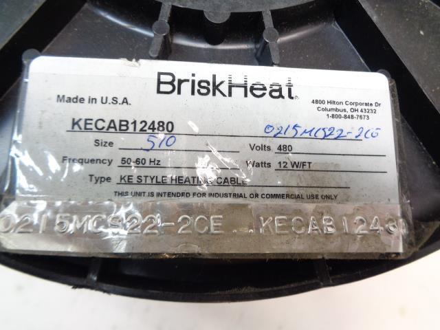 NEW BRISKHEAT KE STYLE HEATING CABLE 510ft 50-60Hz 480V 12W/ft KECAB12480 R35