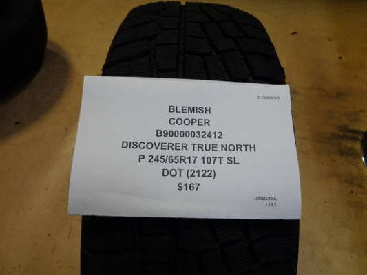 BLEMISH COOPER DISCOVERER TRUE NORTH P 245 65 17 107T SL TIRE B90000032412 BQ4