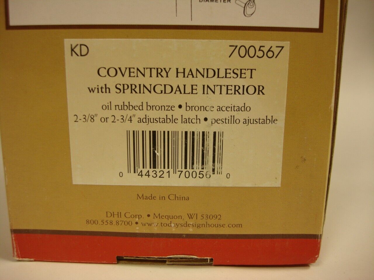 NEW DESIGN HOUSE COVENTRY HANDLESET 700567 OIL RUBBED BRONZE FINISH R29