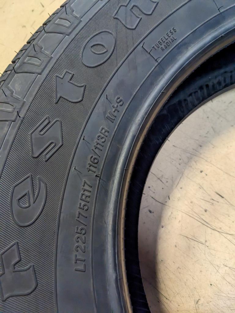 FIRESTONE TRANSFORCE HT2 BSW LT 225 75 17 116/113R LRE 10PLY TIRE 002774 CQ2