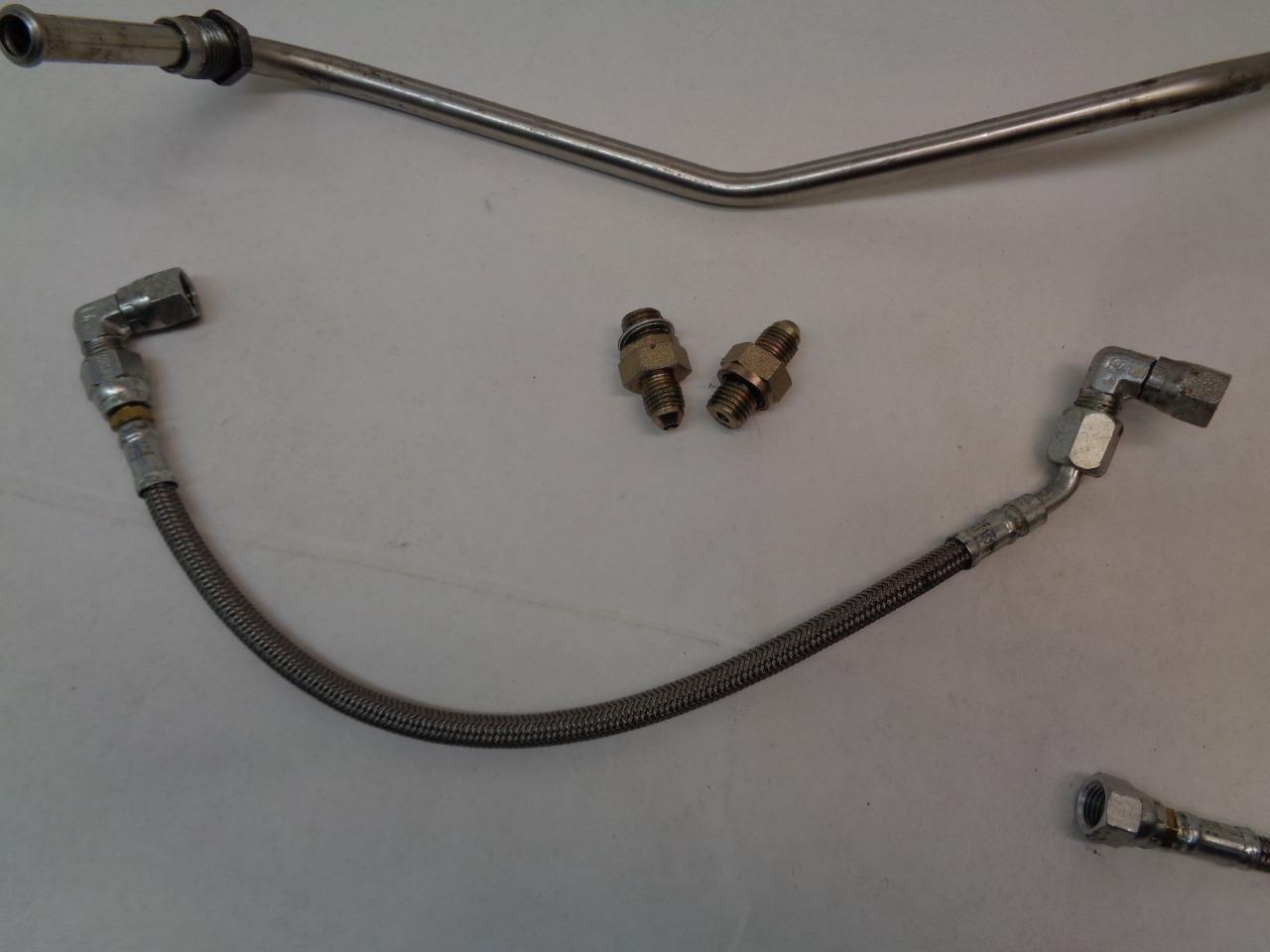 PORSCHE 993 TURBO CHARGER AFTERMARKET OIL FEED & FACTORY DRAIN LINES 99310733953