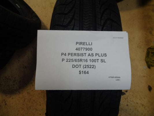 2 PIRELLI P4 PERSIST AS PLUS P 225 65 16 100T SL ALL SEASON TIRES 4077900 BQ2