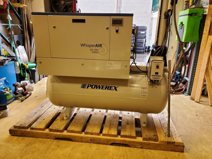 Powerex Whisper Air STES0754 Oil Less Scroll Air Compressor Drier 23scfm 120G