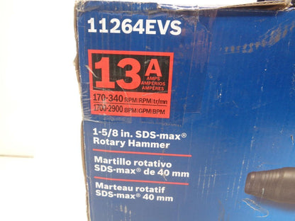 BOSCH 13A 1-5/8" SDS MAX VARIABLE SPEED CORDED ROTARY HAMMER 11264EVS BSR35