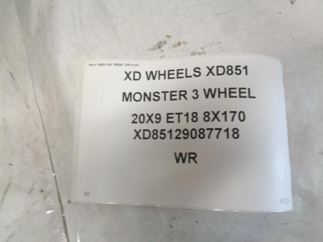 XD WHEELS XD851 MONSTER 3 WHEEL 20X9 ET18 8X170 XD85129087718 WR