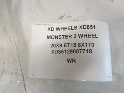XD WHEELS XD851 MONSTER 3 WHEEL 20X9 ET18 8X170 XD85129087718 WR