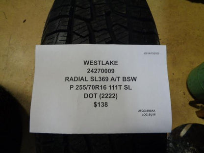1 WESTLAKE RADIAL SL369 AT BSW 255 70 16 111T SL 24270009 TIRE BQ2 SU16