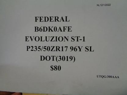 1 FEDERAL EVOLUZION ST-1 P 235 50 17 96Y SL TIRE B6DK0AFE