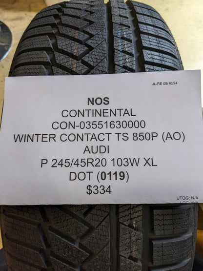 NOS CONTINENTAL WINTERCONTACT TS 850P (AO) P 245 45 20 103W XL 03551630000 CQ2