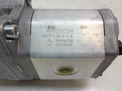 MARZOCCHI HYDRAULIC GEAR PUMP ALPA1A-D-20 ALPP1-D-9-FA DUAL OULET ALUMINUM R33T1