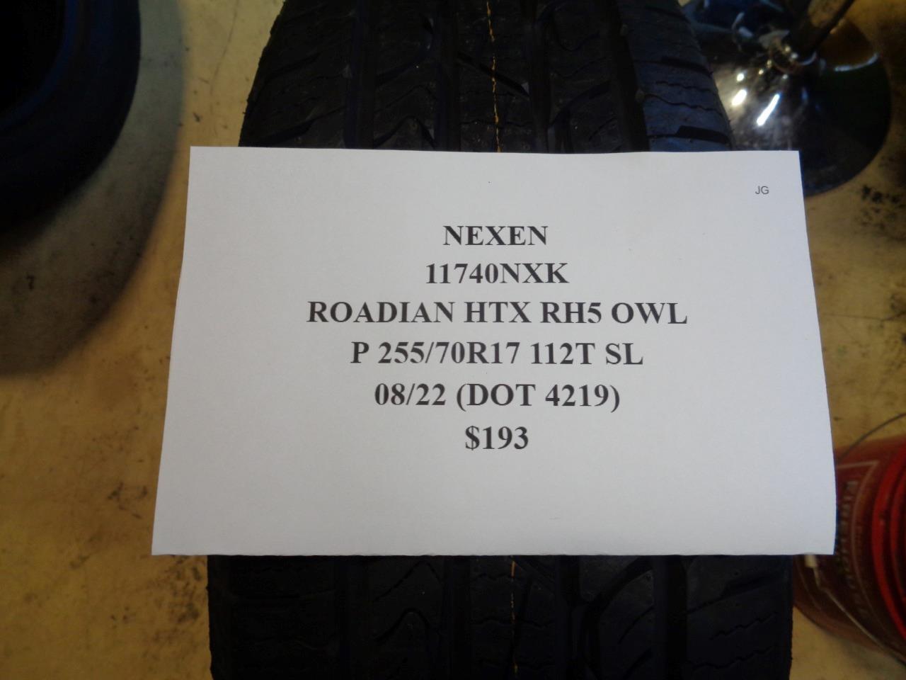2 NEXEN ROADIAN HTX RH5 OWL P 255 75 17 112T SL HIGHWAY TIRES 11740NXK BQ1