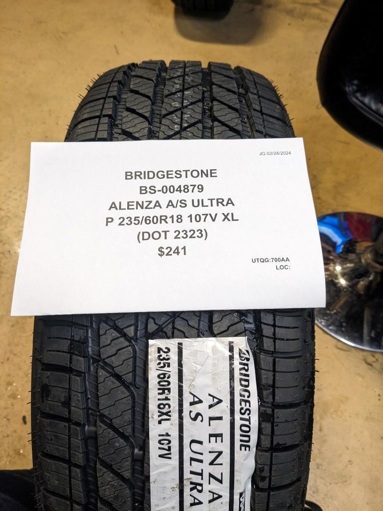 BRIDGESTONE ALENZA A/S ULTRA P 235 60 18 107V XL TIRE 004879 CQ1