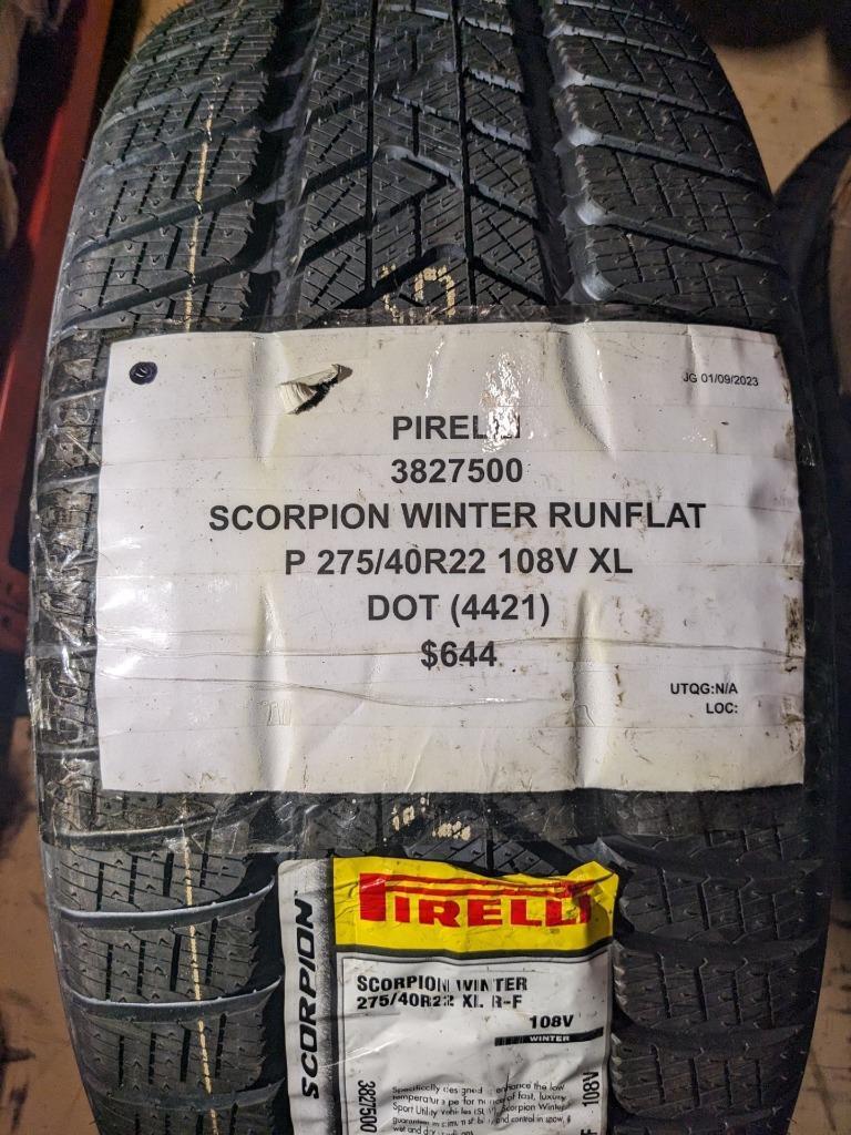 PIRELLI SCORPION WINTER RUNFLAT P 275 40 22 108V XL TIRE 3827500 CQ2