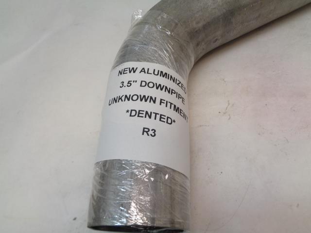 NEW ALUMINIZED 3.5" DOWNPIPE UNKNOWN FITMENT *DENTED* R3