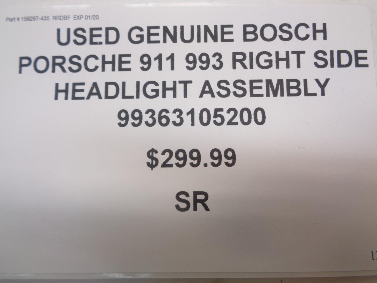 GENUINE BOSCH PORSCHE 911 993 RIGHT SIDE HEADLIGHT ASSEMLBY 99363105200 SR