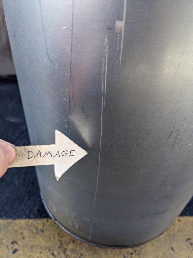 UNBRANDED EXHAUST MUFFLER 50-5/8" OVERALL LENGTH 5" INLET 12/23 NEW B2