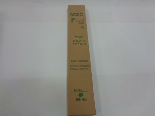 6 NEW MDC 1 IN FLEXPLUS BLIND 23" X 60" ALABASTER BLINDS F-28272 SR