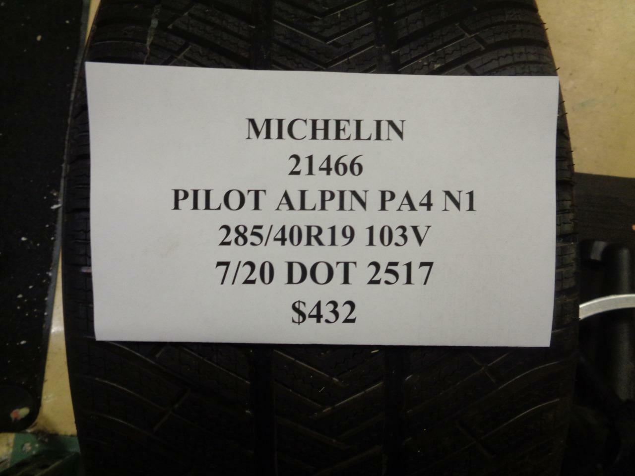 1 NEW MICHELIN PILOT ALPINE PA4 ZP 245 50 18 100H TIRE 55822 Q1