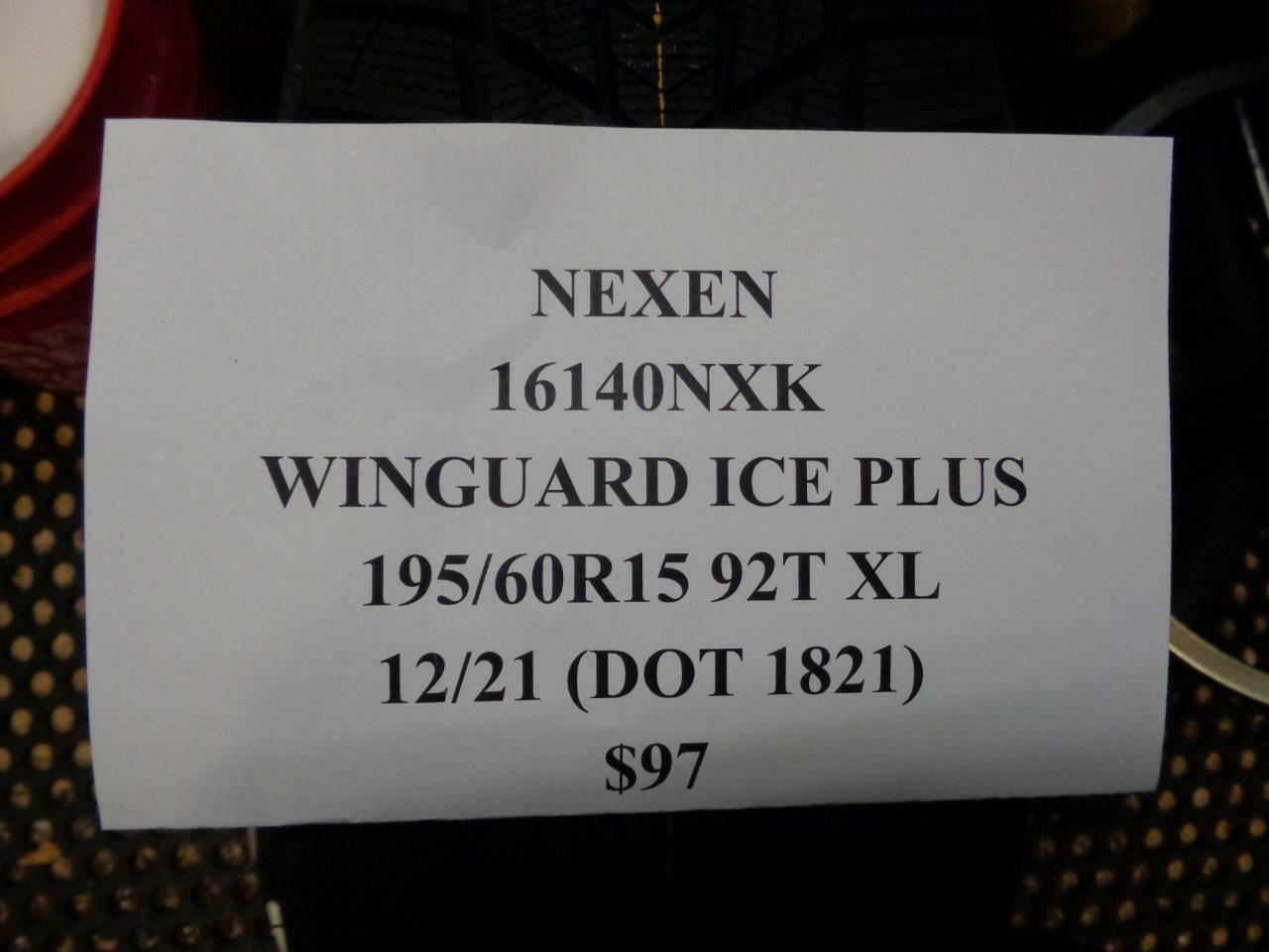 1 NEW NEXEN WINGUARD ICE PLUS 195 60 15 92T XL TIRE 16140NXK